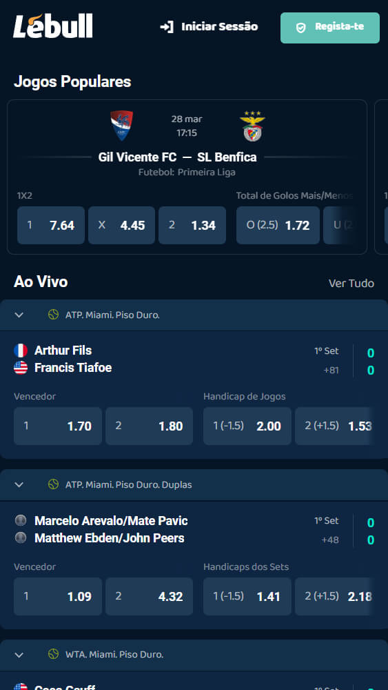 Lebull Bookmaker Desportos