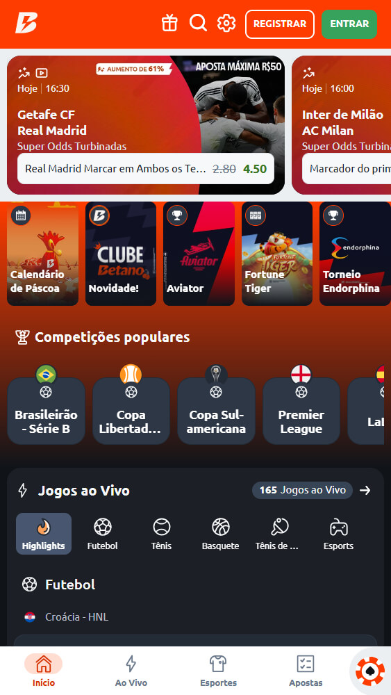 Betano Apostas desportivas Móveis