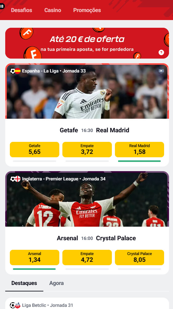 Betclic Apostas desportivas Móveis