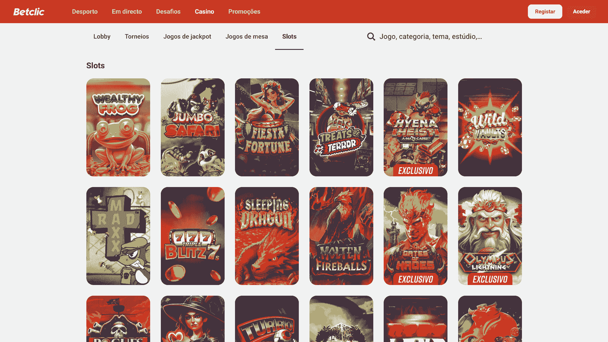 Jogos do Betclic Casino