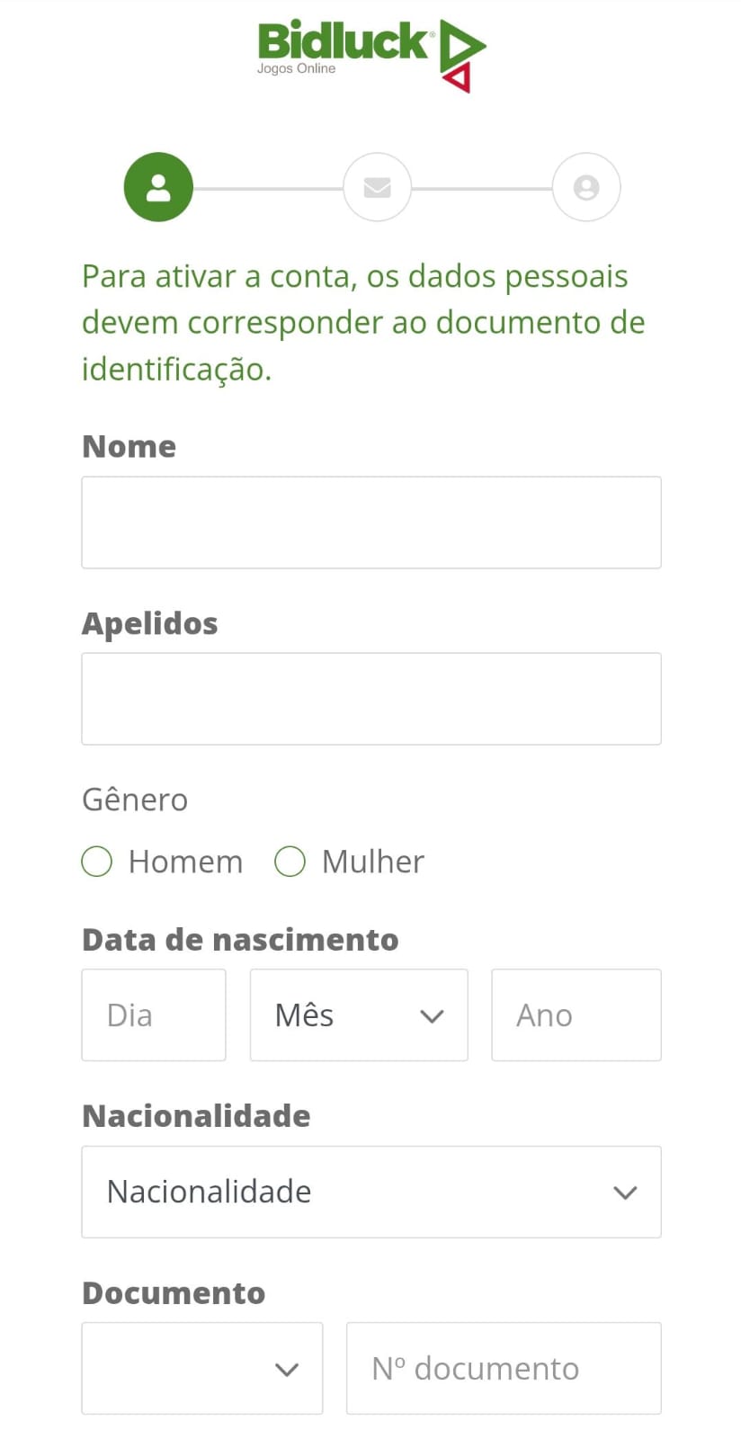 Registro Bidluck