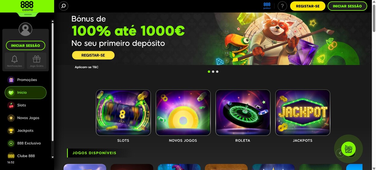 888casino Homepage Portugal