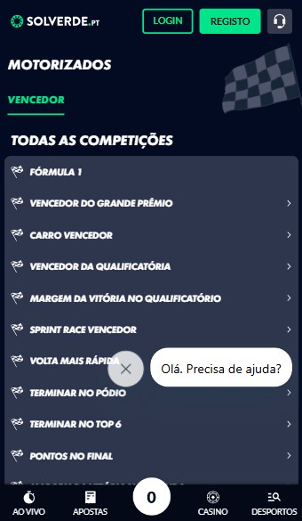 Solverde Formula 1 Portugal movil