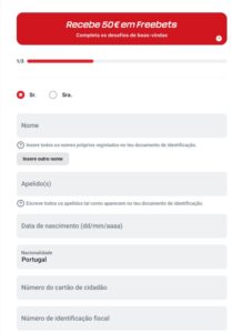 Passos de registo para obter o bónus de boas-vindas Betclic Portugal