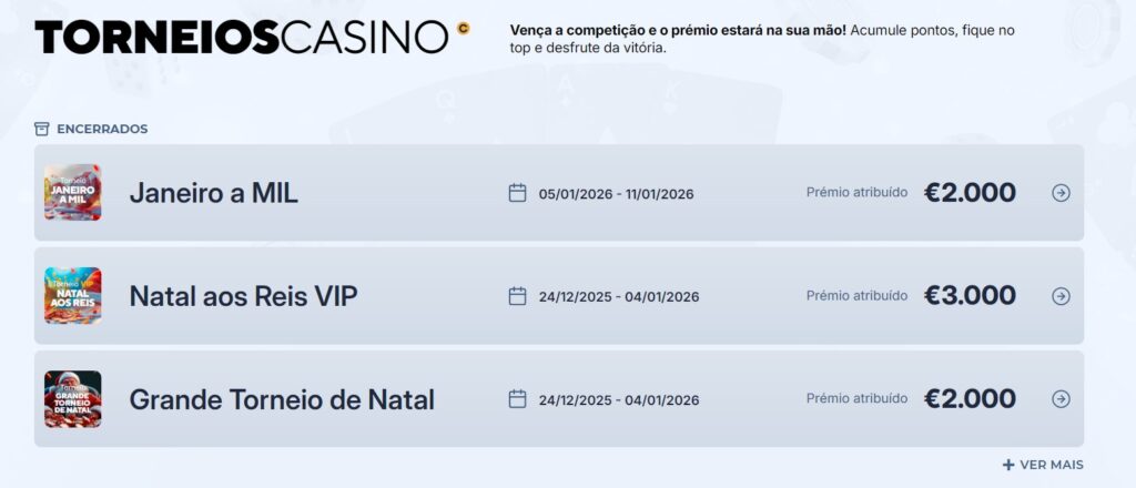 Torneios Casino Portugal