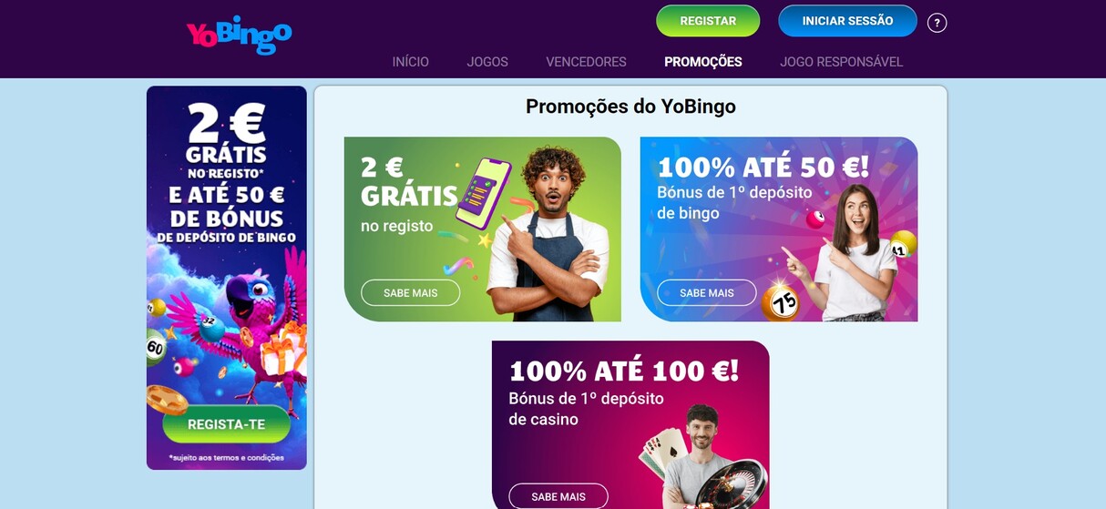Promoçoes YoBingo Casino Portugal pc