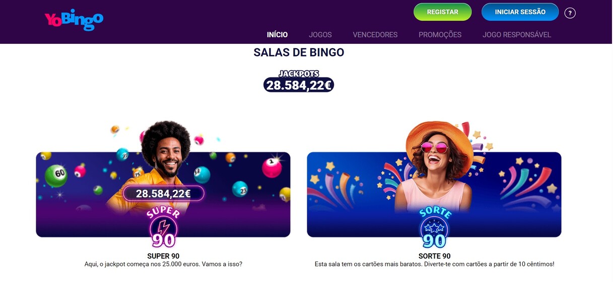 Salas de Bingo YoBingo Casino Portugal pc