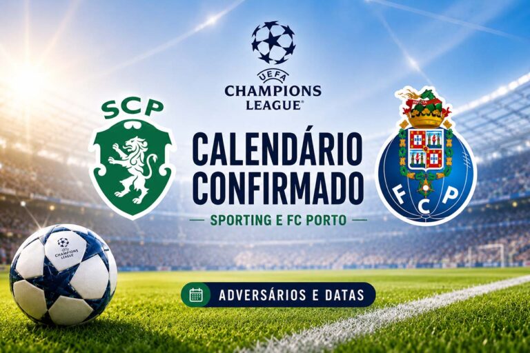 Adversários de Sporting e FC Porto na Champions com calendário confirmado