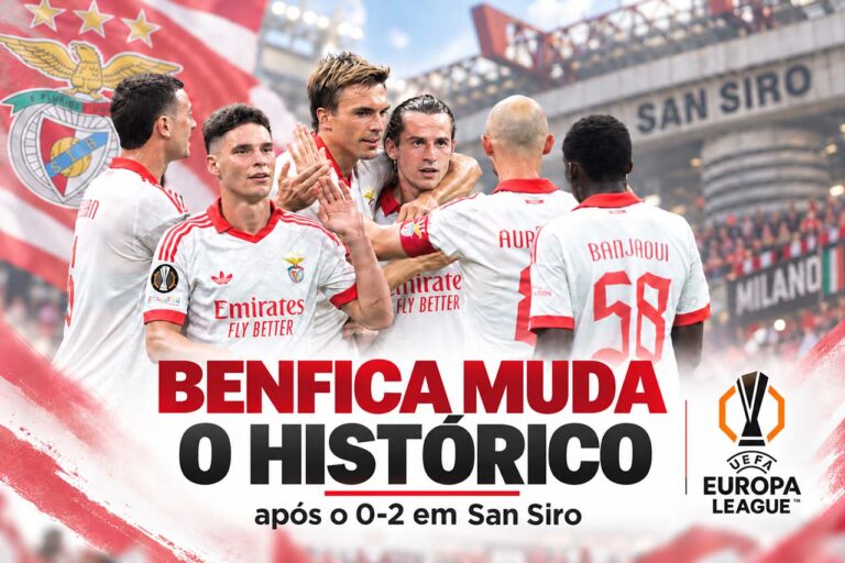 Benfica muda o histórico após vencer o Milan em San Siro
