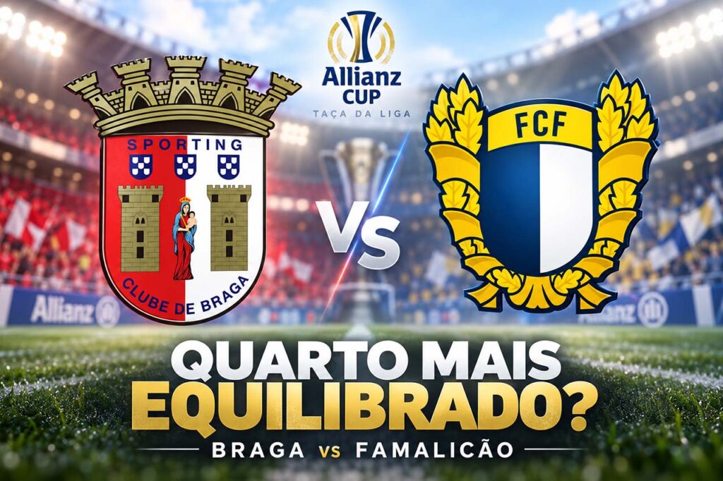 SC Braga e Famalicão frente a frente no duelo mais equilibrado dos quartos de final da Taça da Liga 2026/27