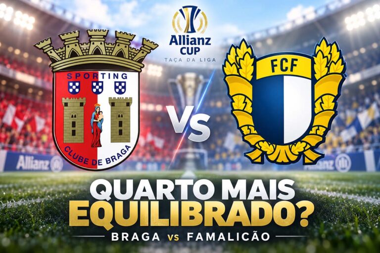 SC Braga e Famalicão frente a frente no duelo mais equilibrado dos quartos de final da Taça da Liga 2026/27