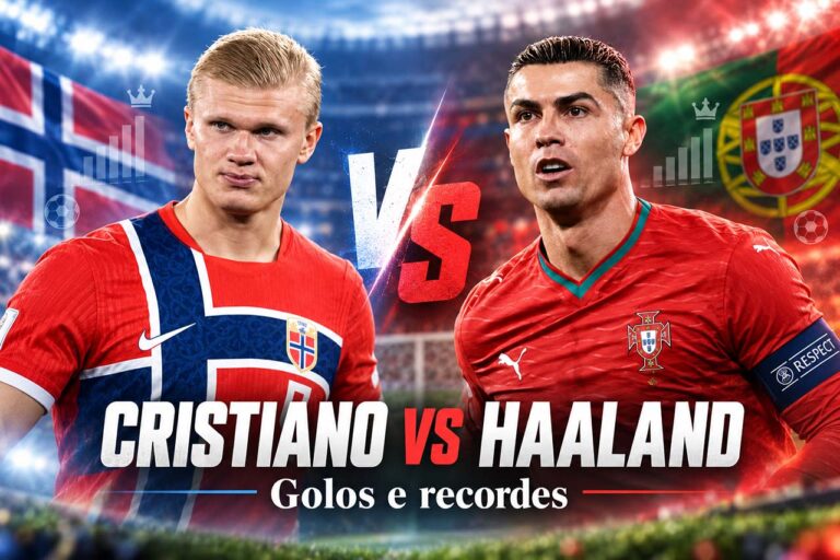 Cristiano Ronaldo vs Haaland golos e recordes pelas seleções de Portugal e Noruega
