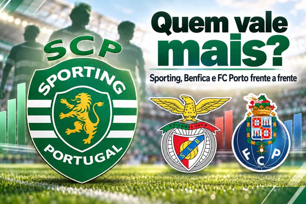 Quanto vale o plantel do Sporting face a Benfica e FC Porto