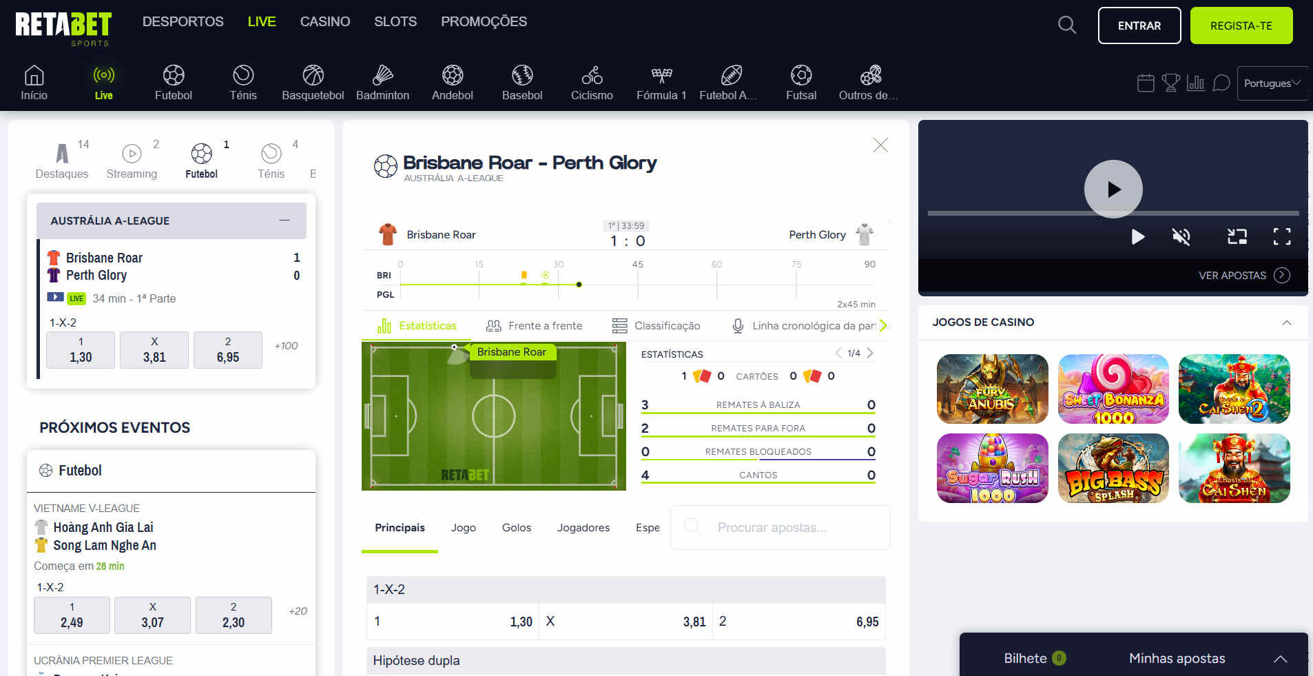 Retabet Portugal Apostas ao Vivo