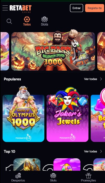Retabet Portugal Pagina de entrada Casino movel
