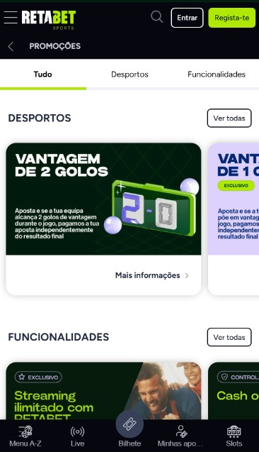 Retabet Portugal Promocoes Desportos movel